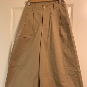 uniqlo wide leg mid calf pants